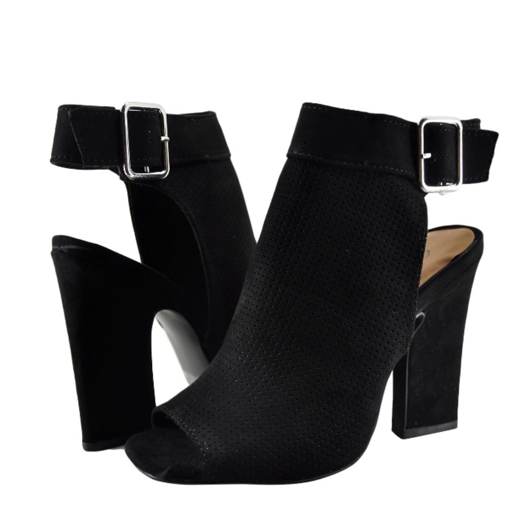 Qupid Lite-03 Womens Peep Toe Sandals Booties- NWOT
